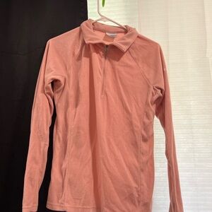 Women’s Columbia 1/4 Pink Fleece Pullover Size Small